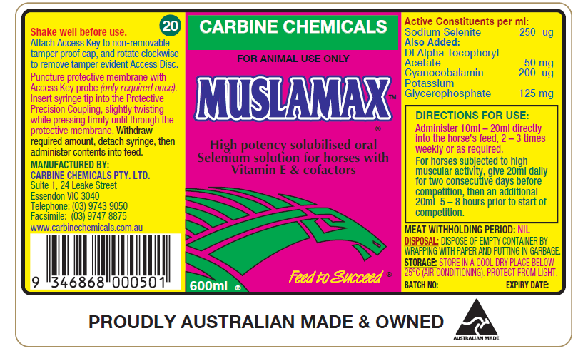Carbine Chemicals Muslamax Vit E + Selenium
