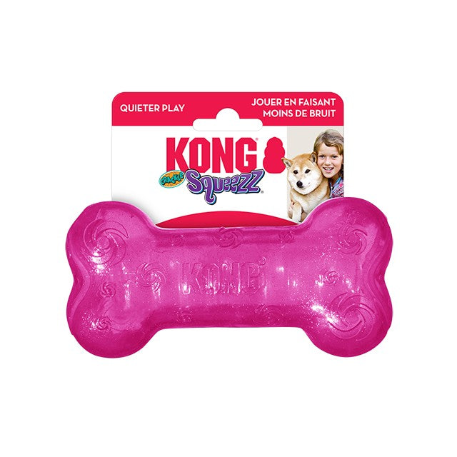 Kong Squeezz Crackle Bone Medium 2pc