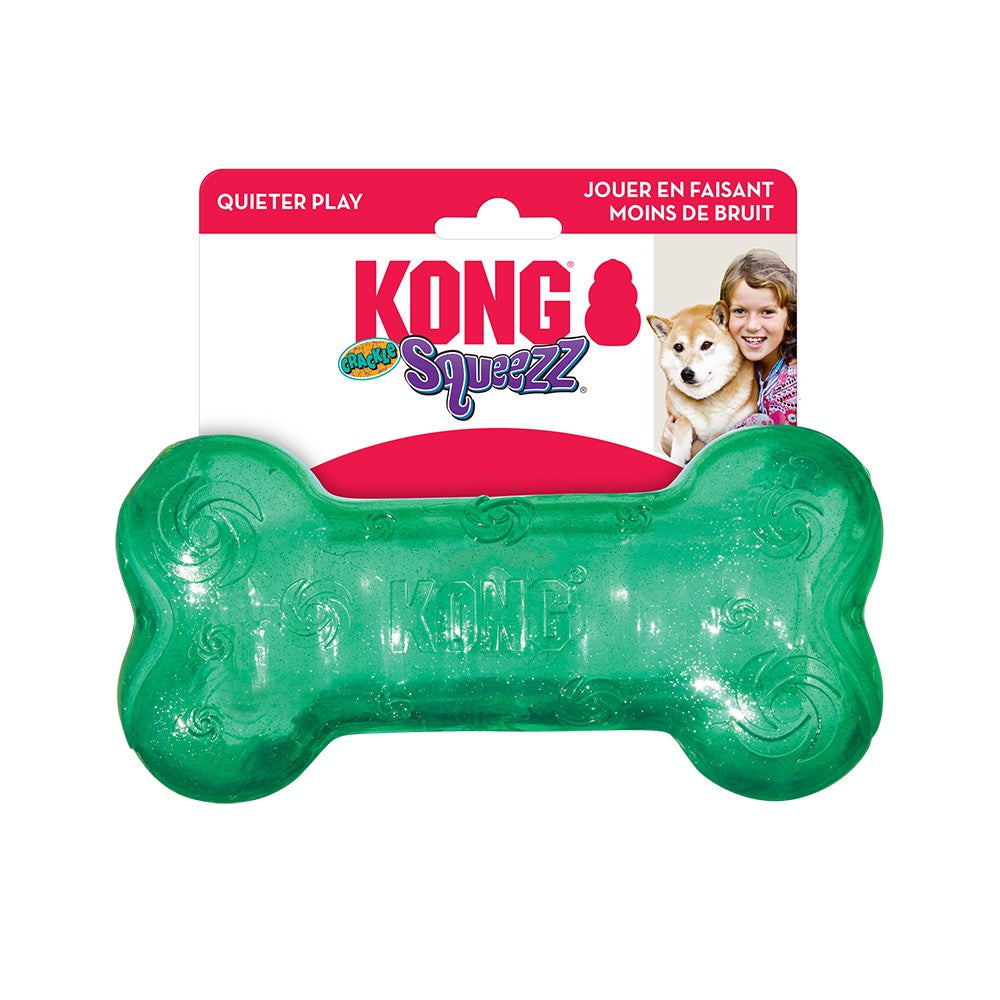 Kong Squeezz Crackle Bone Large 2pc