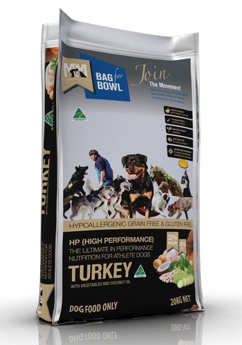 MFM Dog Turkey High Performance Grain Free Holistic 20kg - Black