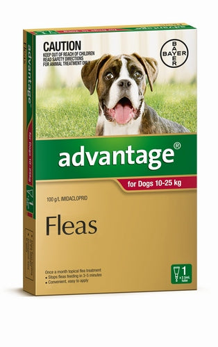 Advantage Dogs 10-25kg Red Single