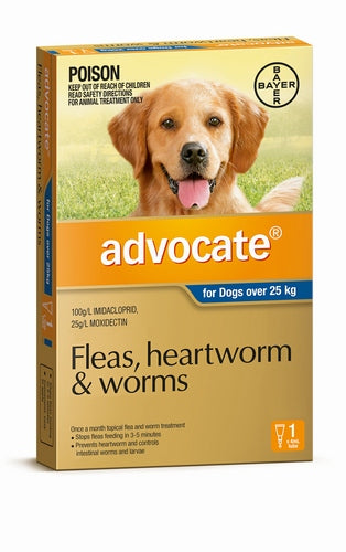 Advocate Dog Xlarge Over 25kg Ryl Bl Single Tube