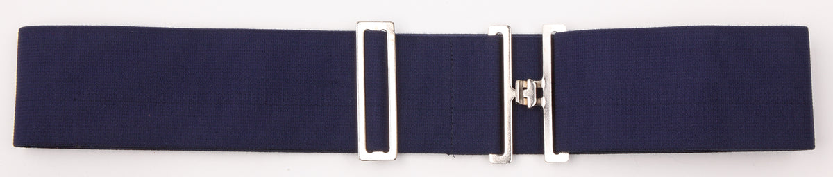 Surcingle Rug Elastic Nickle Fittings Navy