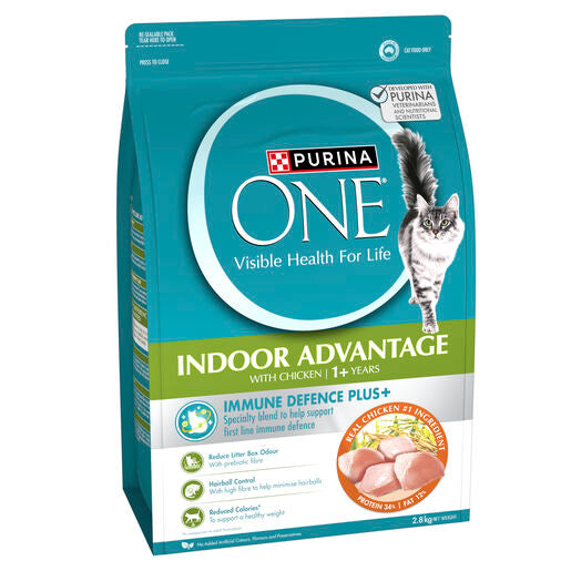 Purina One Cat Adult Dry Indoor Chicken 2.8kg