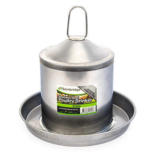 Stainless Steel Poultry Drinker 2L Bainbridge