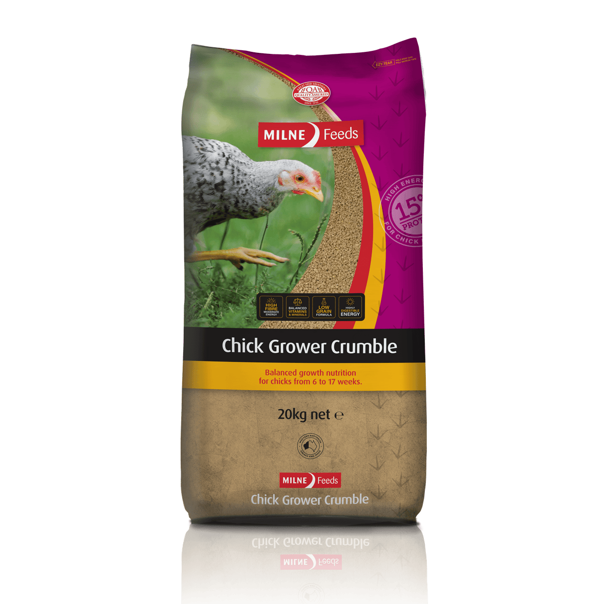 Pullet/chick Grower Crumble MILNE 2kg package