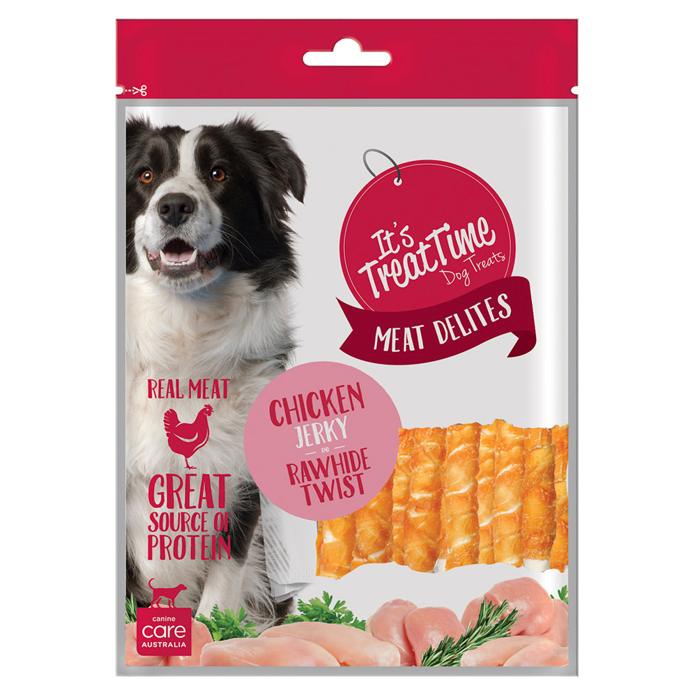 Its Treat Time Dog and Chicken Rawhide Twist 250g