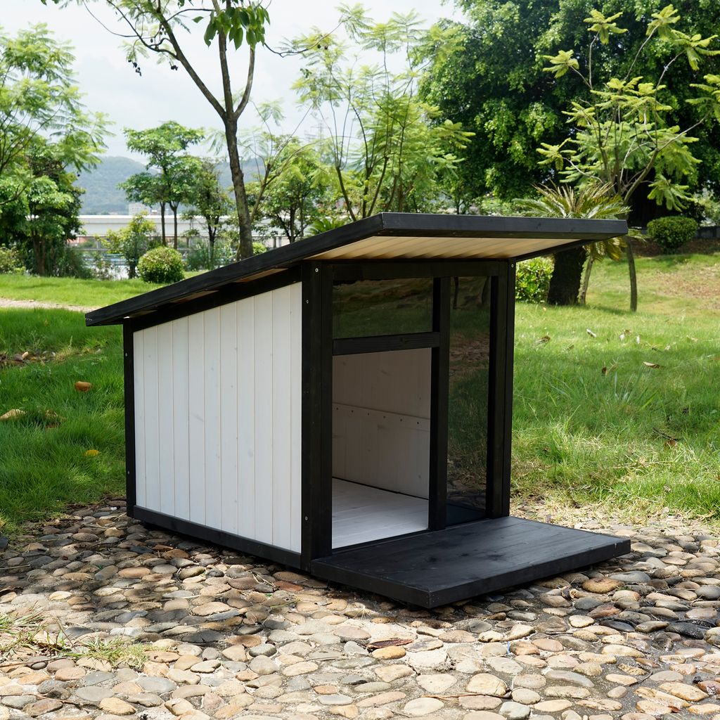 Modern Dog Kennel W/Skillion Roof