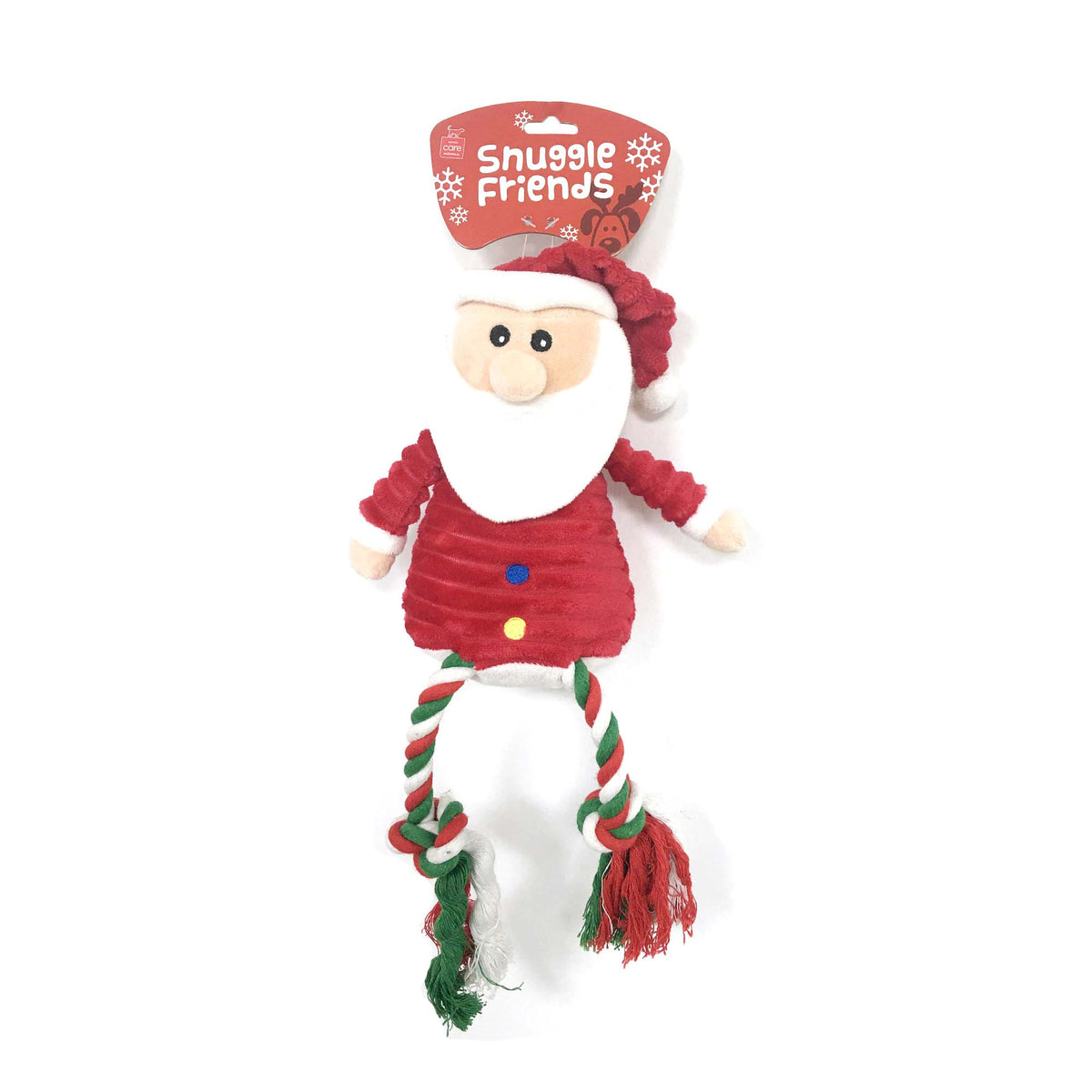 Snuggle Friends Dog Toy Christmas Plush Santa