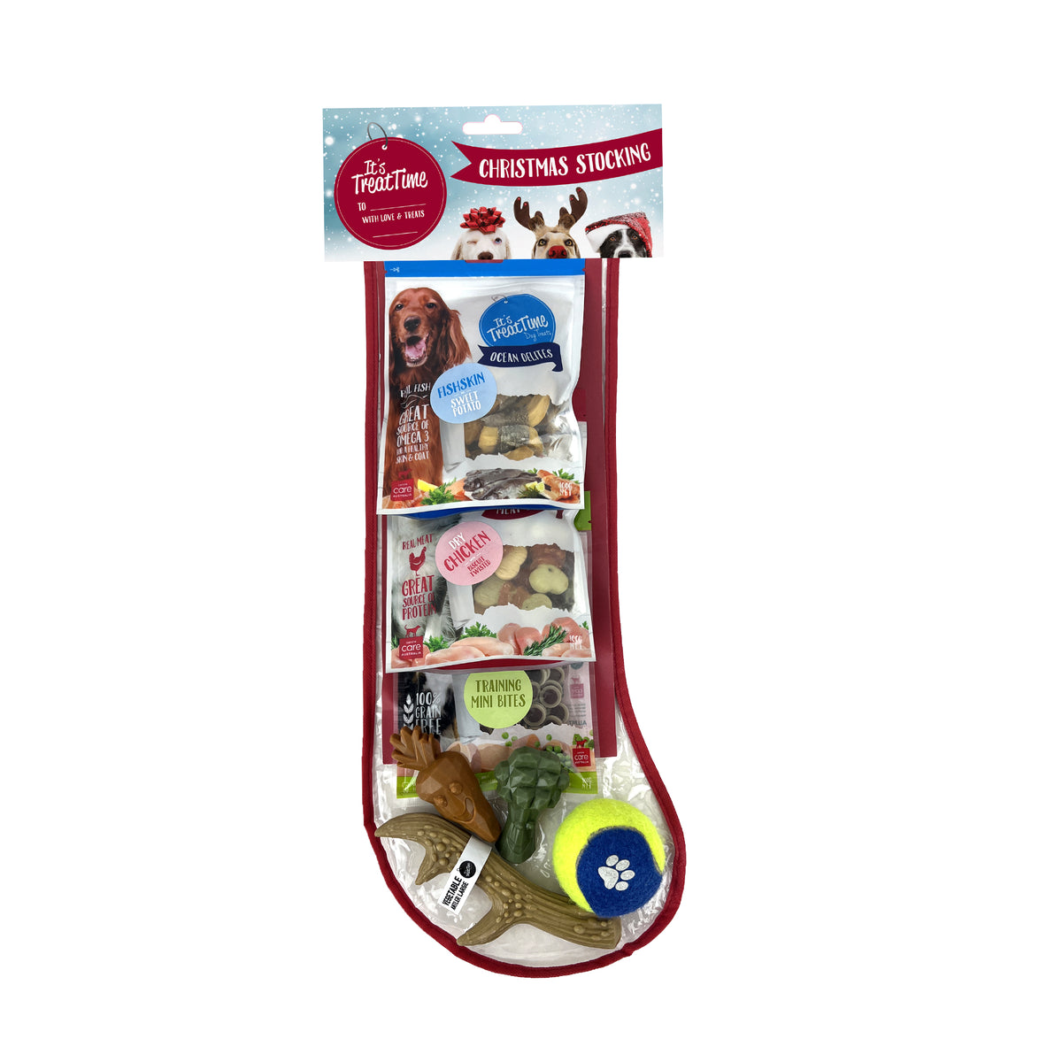 Its Treat Time Dog Christmas Stocking