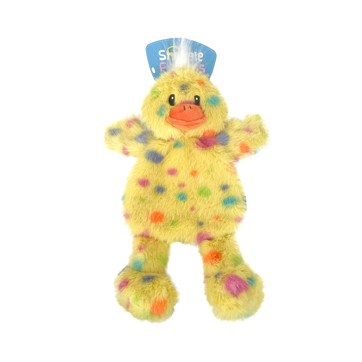 Flatties Dog Toy Yellow Spotty Duck