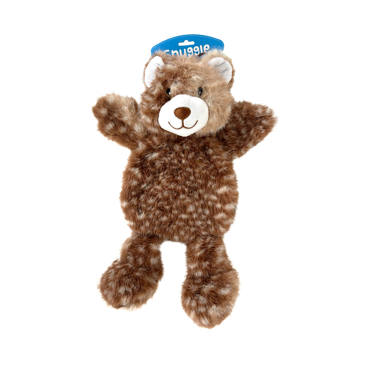 Flatties Dog Toy Brown Spotty Bear