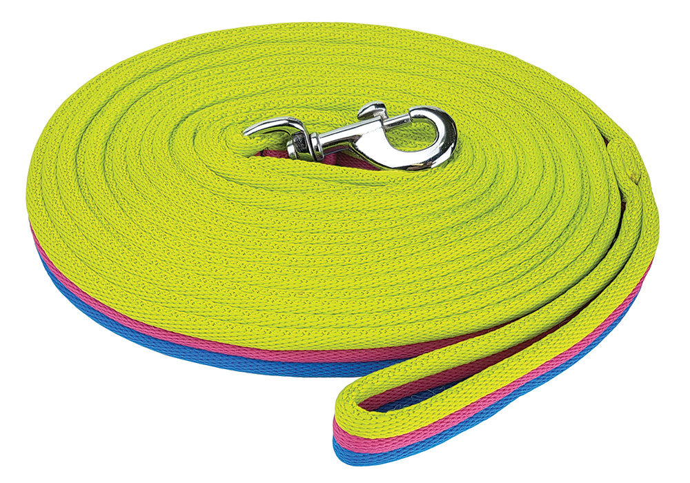 Lunge Rein Brite Royal/pink/lime