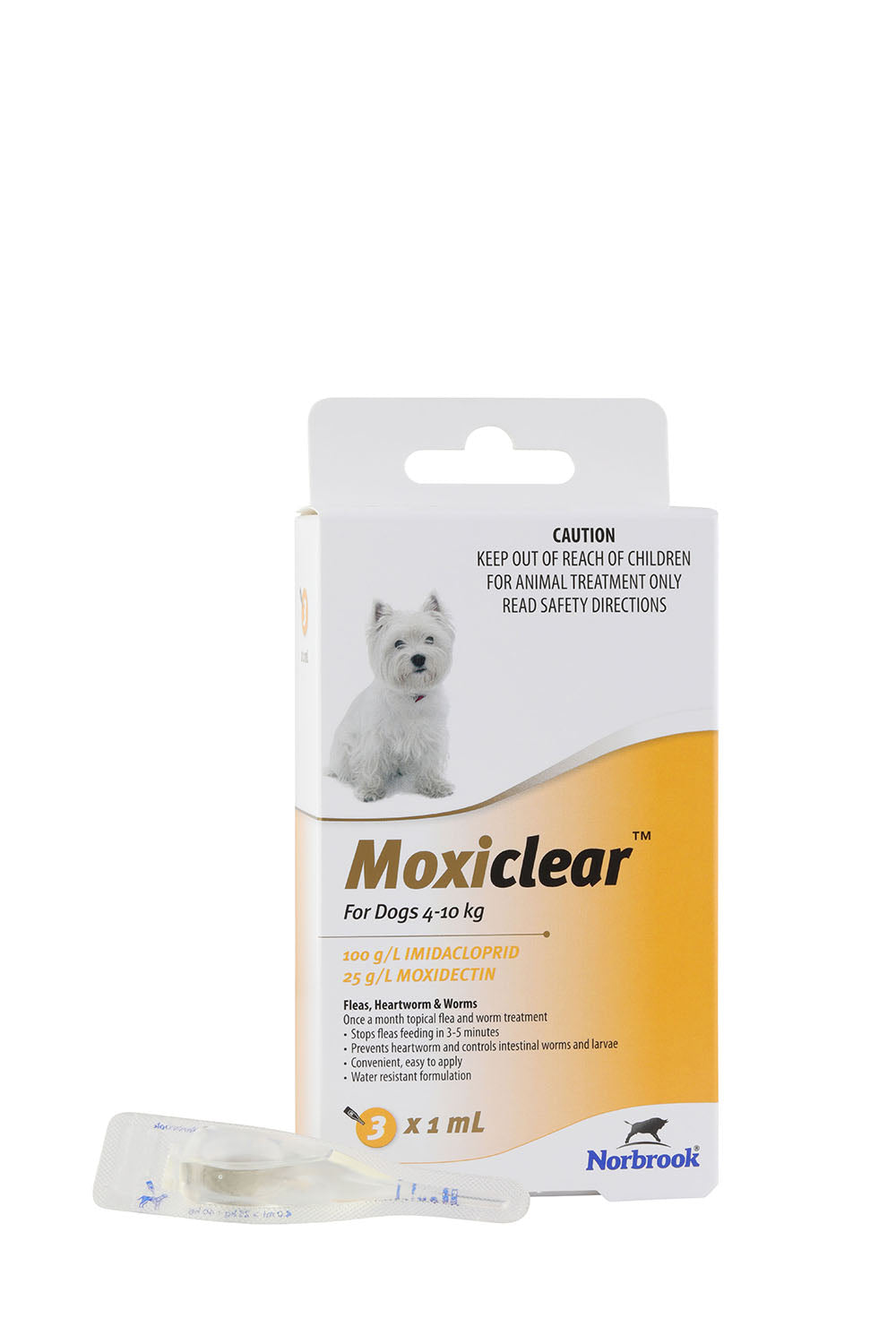 Moxiclear Small Dog Apricot 3 Pack