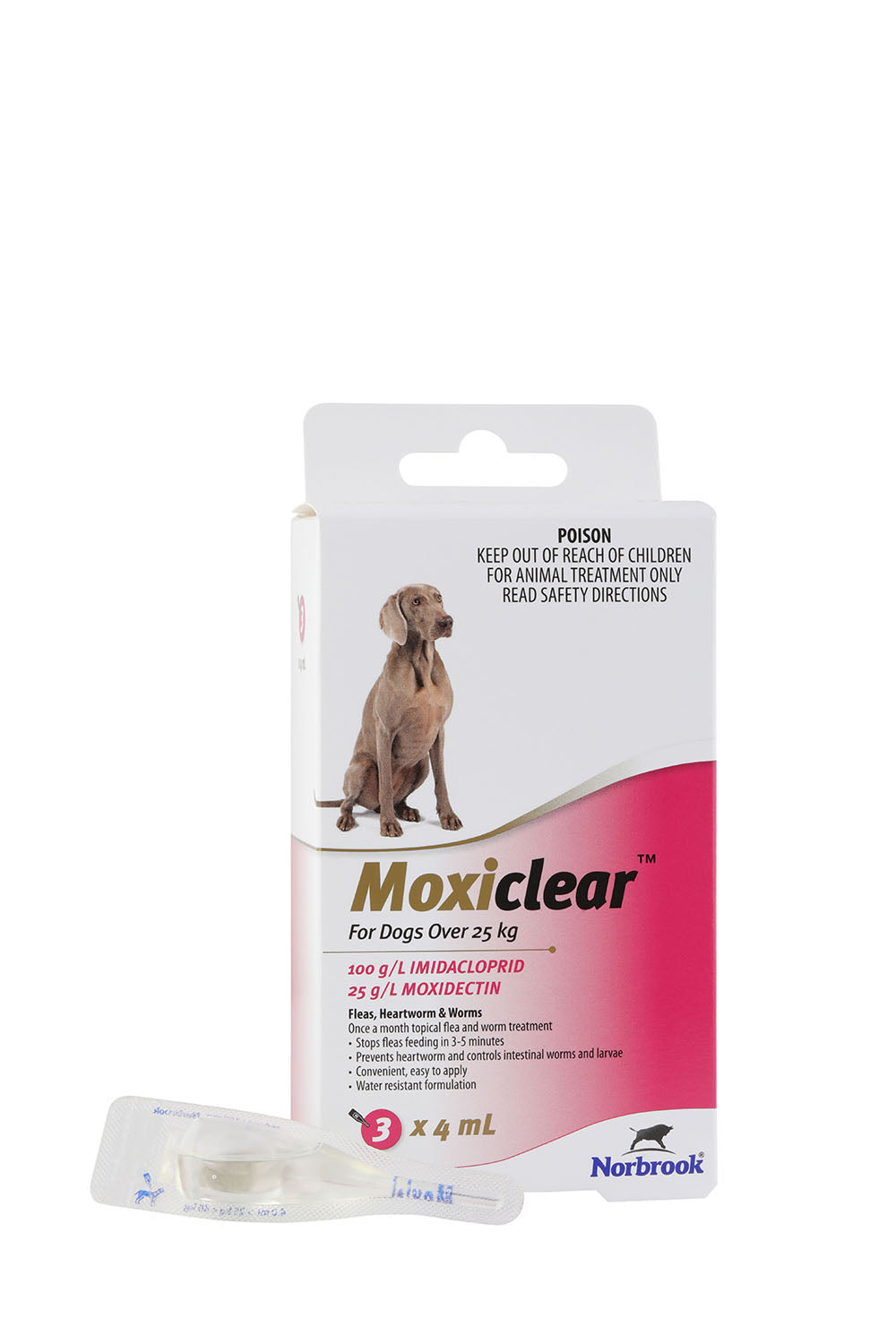 Moxiclear Large Dog Pink 3 Pack