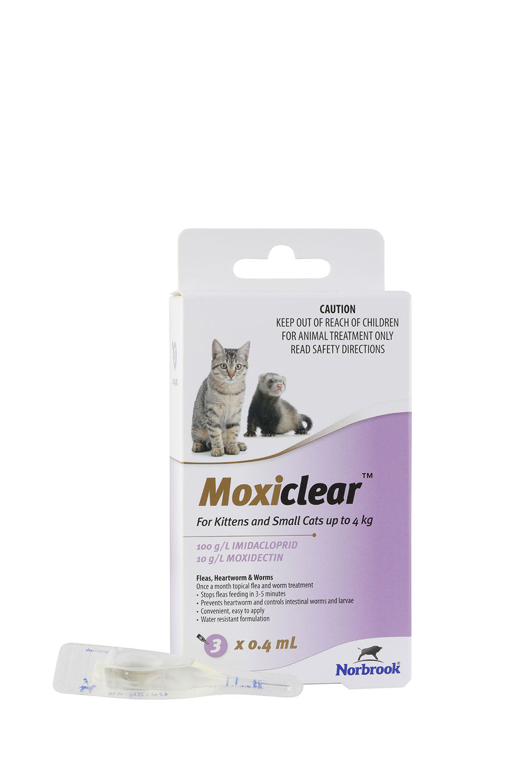 Moxiclear Cat Small Upto 4kg Purple 3 Pack