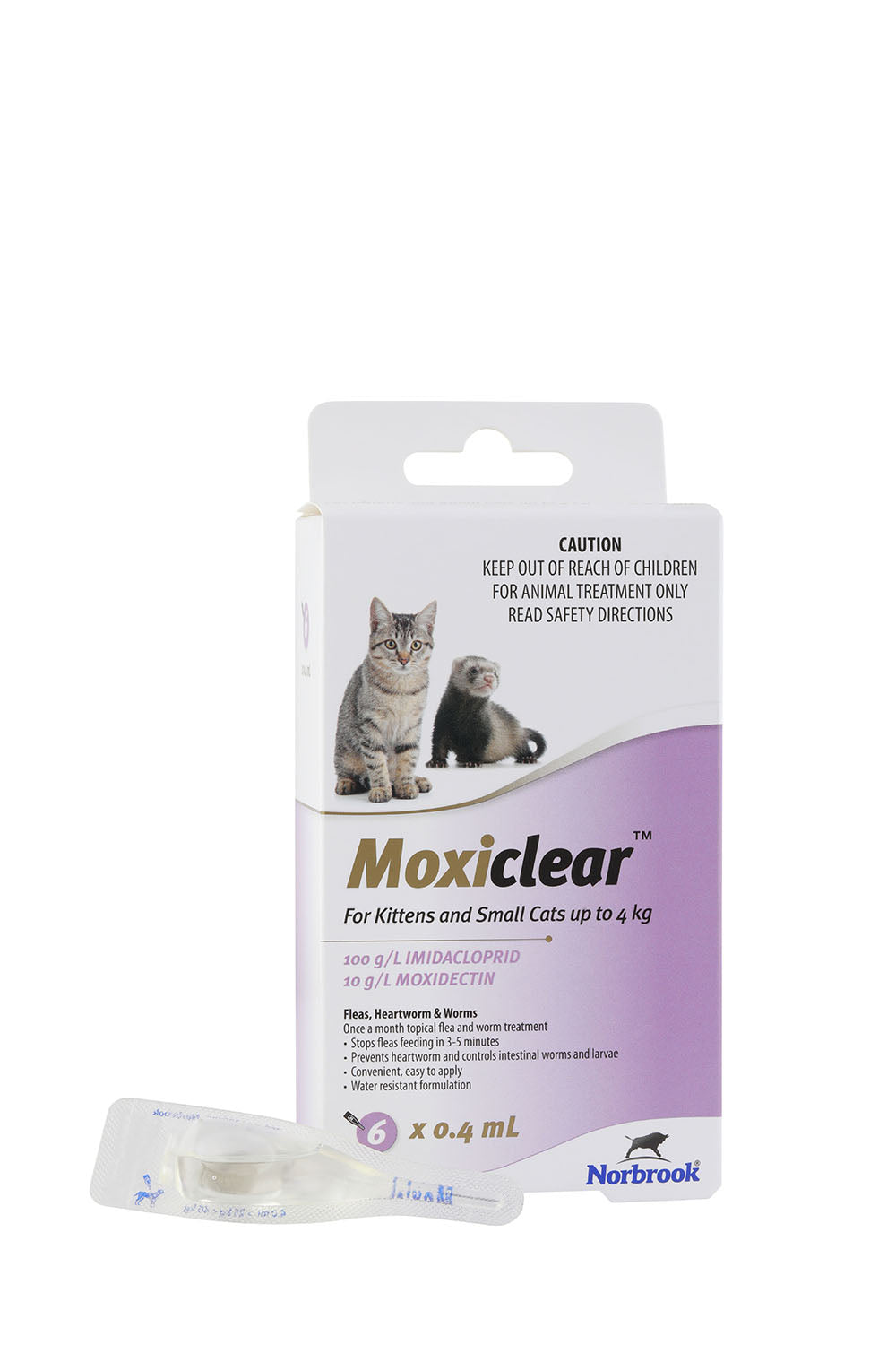 Moxiclear Cat Small Purple 6 Pack
