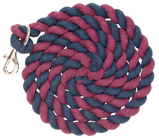 Lead Rope Cotton 2 Tone Nvy/burg