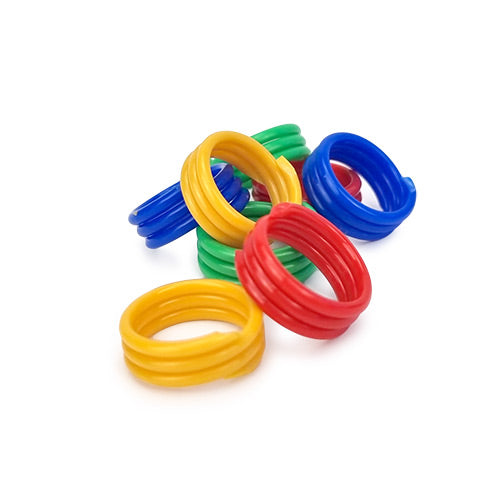 Leg Rings/bands Chicken 16mm Spiral Mixed Colours Pk 20