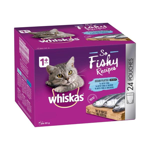 Whiskas Singles Pouches So Fishy 85gm x 24