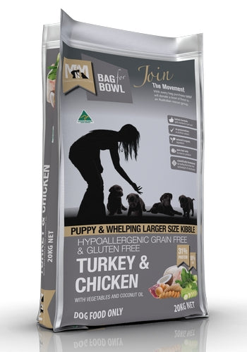 MFM Puppy Large Grain Free Turkey And Chicken 20kg - Grey