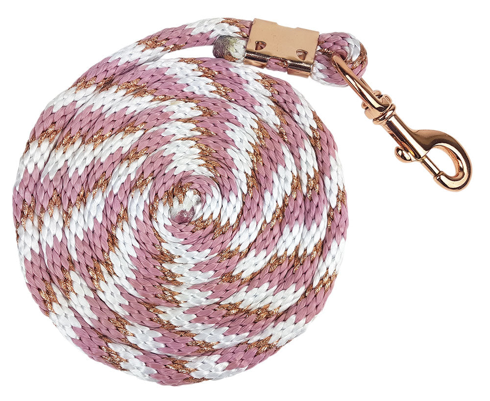 Lead Rope Bracelet Braided White/dusk/rose Gold