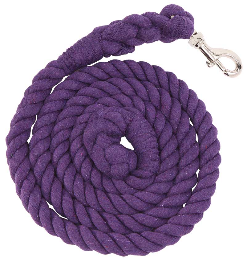 Lead Rope Cotton 1.9m - Np Snap Purple