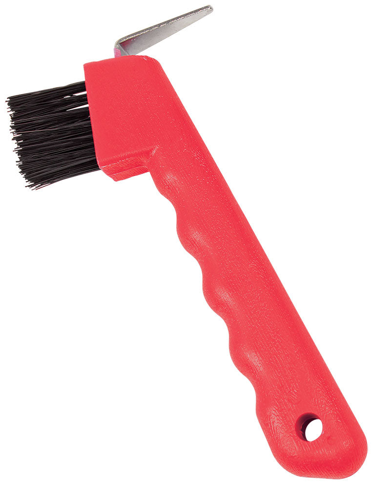 Hoof Pick &amp; Brush Deluxe Red