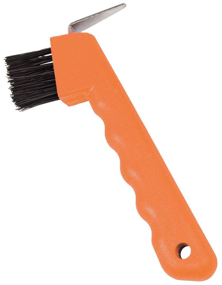 Hoof Pick &amp; Brush Deluxe Orange
