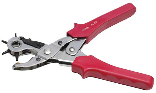 Revolving Punch - Plier Action - Red Handle