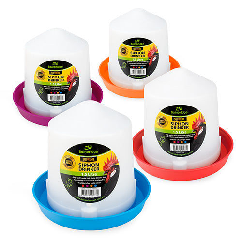 Poultry Siphon Drinker Straight - 1.5lt