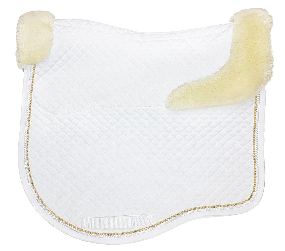 Saddle Cloth Estate Fleece Dressage - White