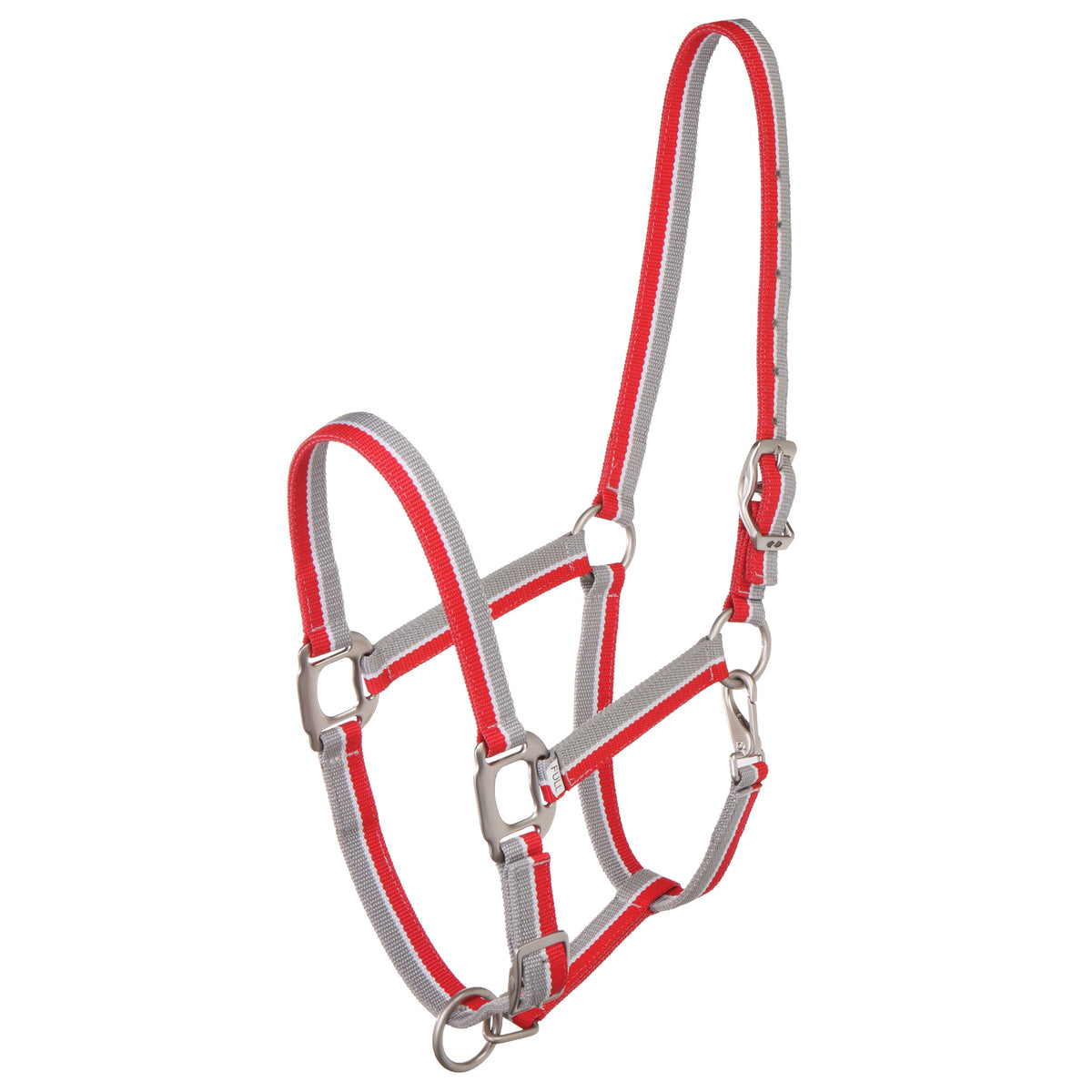 Halter Striped Red/Gry Cob