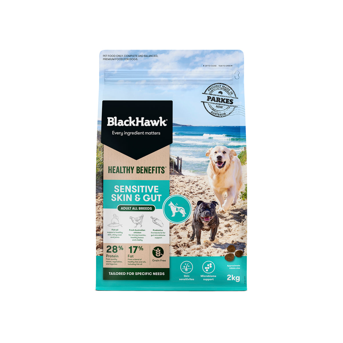 Black Hawk Healthy Benefits Dog Sensitive Skin &amp; Gut 2kg