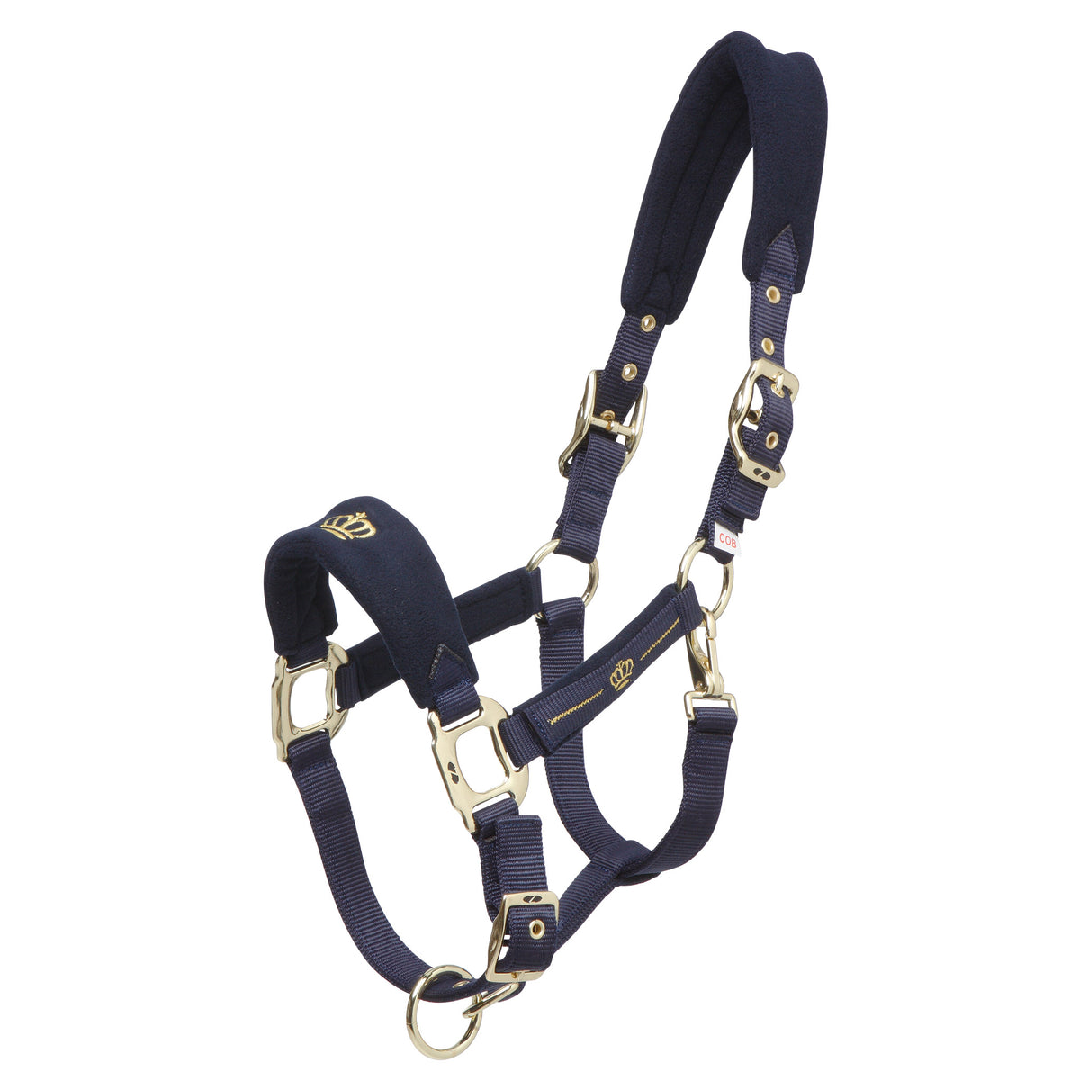 Halter Gold Crown W/fleece Nvy Cob