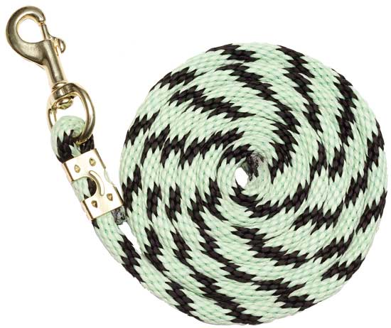 Lead Rope Braided Nylon 2 Tone Gr/bk