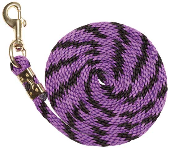 Lead Rope Braided Nylon 2 Tone Pu/bk