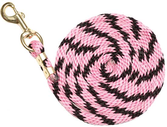 Lead Rope Braided Nylon 2 Tone Pk/bk