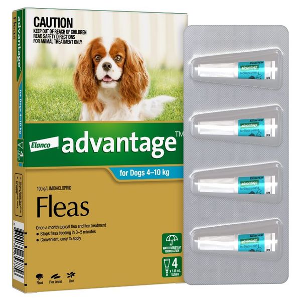 Advantage Dog 4-10kg Aqua 6 pack