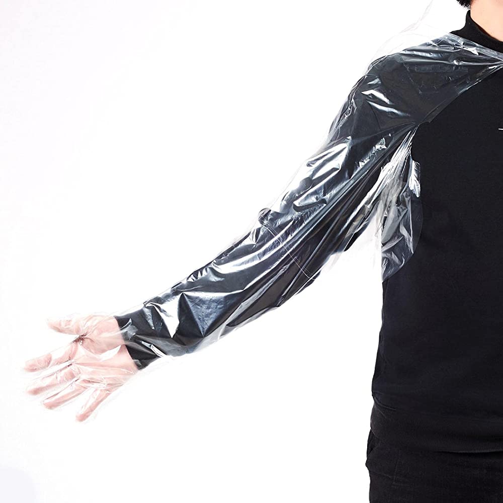 Disposable Gloves Long Repo Over Shoulder