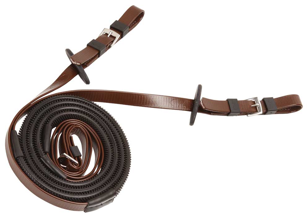 Reins Buckle End Brown w/ Black grip