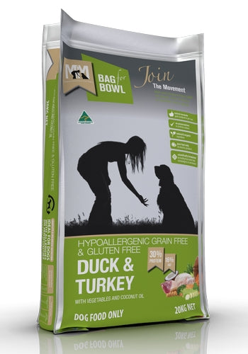 MFM Dog Grain Free Duck And Turkey 20kg - Grain Free - Green