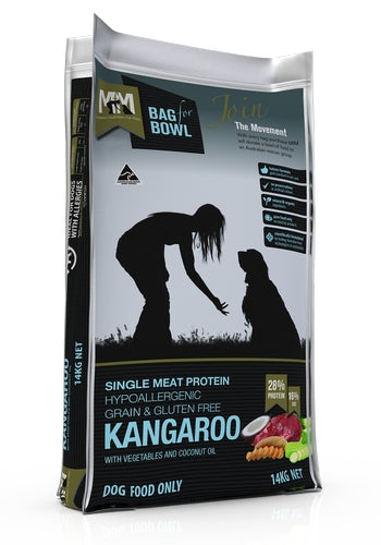 MFM Dog Single Protien Kangaroo 14kg - Grain Free - Blue