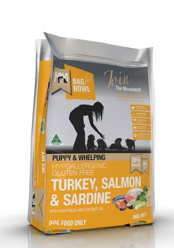 MFM Puppy Turkey And Salmon W/sardine 9kg - Orange