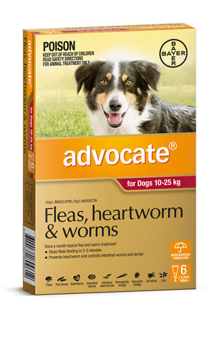 Advocate Dog Large 10-25kg Red X 6 Pack