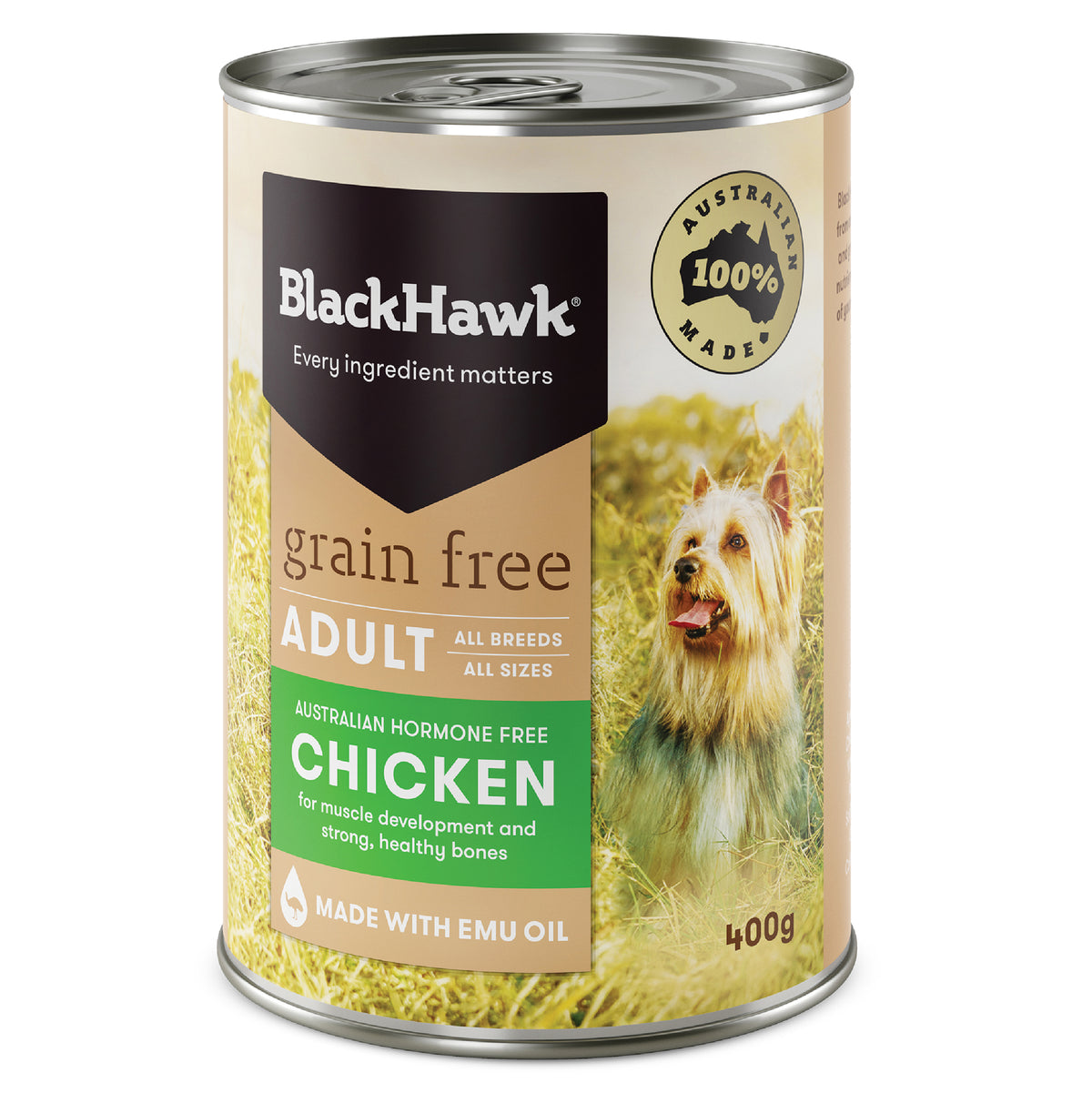 Black Hawk Gf Wet Dog Food 400gx12chicke