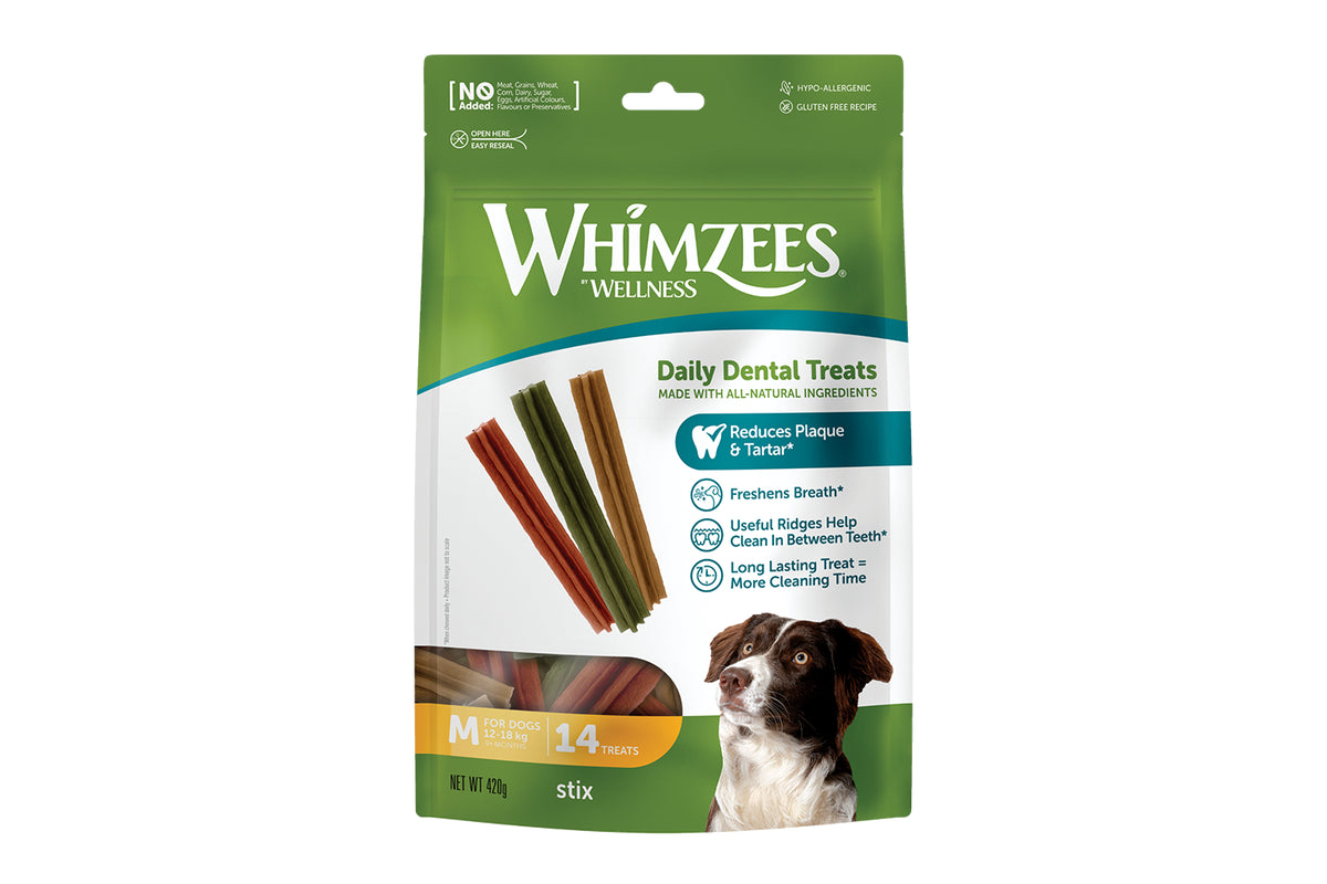 Whimzees Stixs Medium Value Bag 12+2 Pack