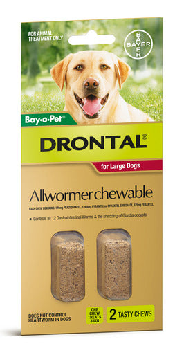 Drontal Chewable Lrg 35kg X 2