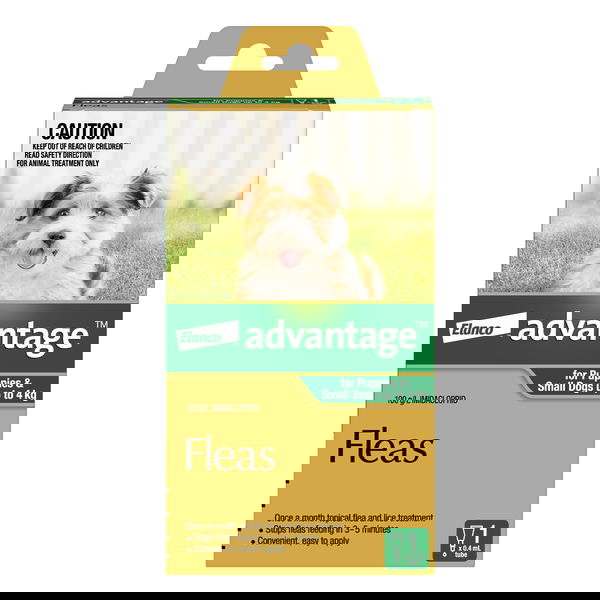 Advantage Puppies and Small Dogs 4kg Green 4pk