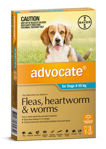 Advocate Dog Medium Aqua 4-10kg 3 Pack
